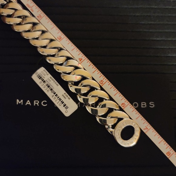 Marc by Marc Jacobs Silver Tone Katie Logo Bracelet - Picture 9 of 11
